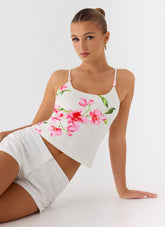 Garrix Bead Cami Top - Ivory Reef