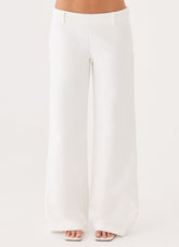 Hot As Ice Low Rise Pants - White