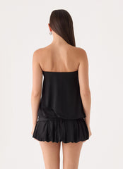 Mazie Strapless Mini Dress - Black
