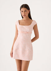 Peaches Mini Dress - Peach