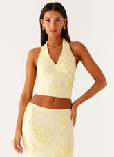 Radiate Halterneck Top - Yellow