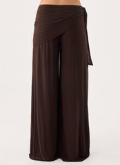 Riyan Waist Scarf Pant - Chocolate
