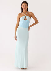 Romilly Mesh Maxi Dress - Teal