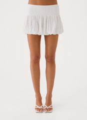 Soft Sky Mini Skirt - White