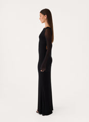 The After Party Backless Maxi Dress - Black