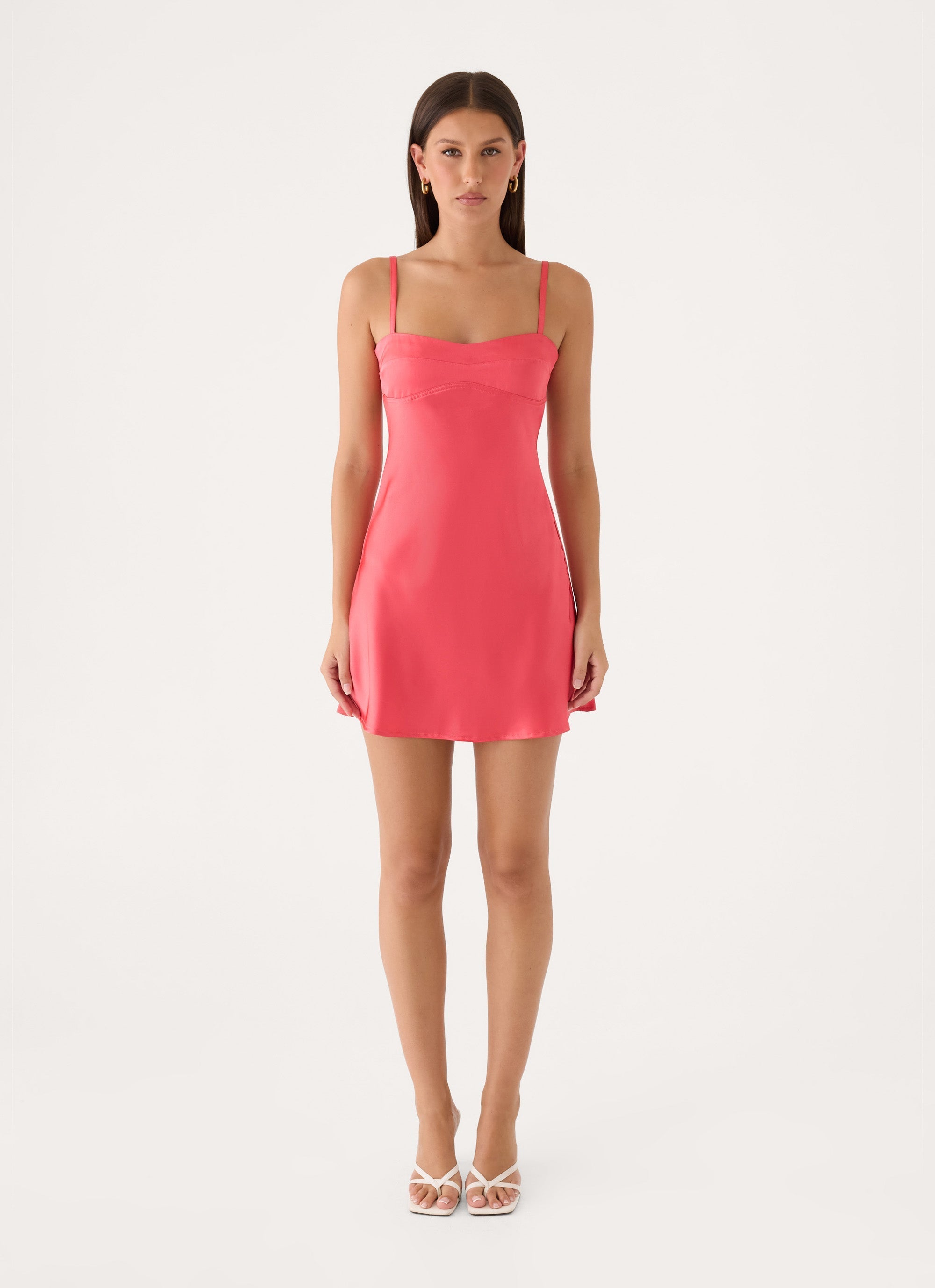Beachside Slip Mini Dress - Hot Pink