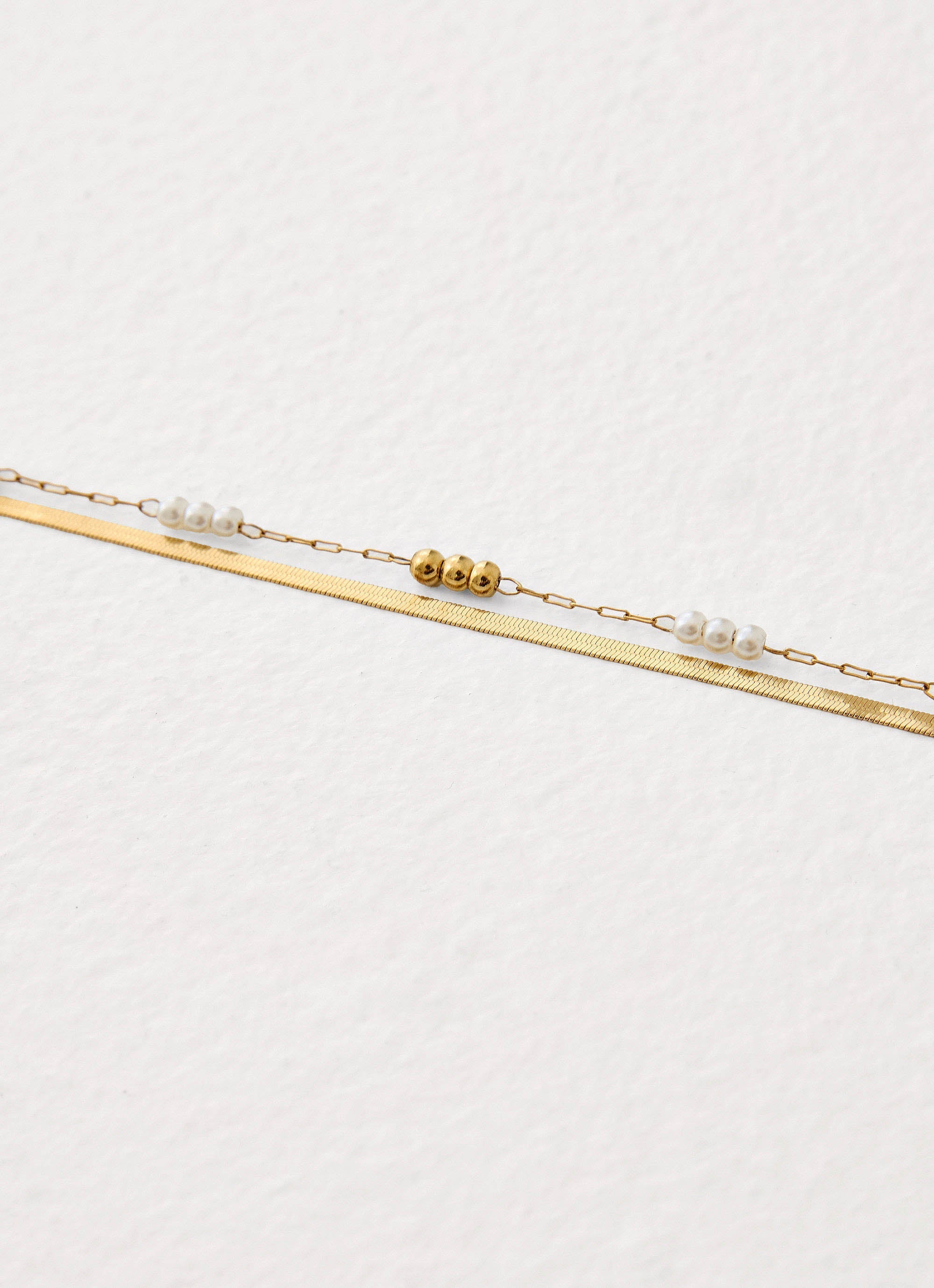 Better Together Bracelets - Gold Pearl