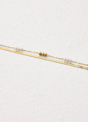 Better Together Bracelets - Gold Pearl