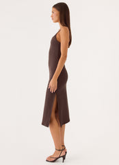 Between Tasks Midi Dress - Chocolate Fudge