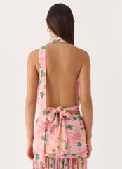 Cantrall Halter Top - Blooming Spring