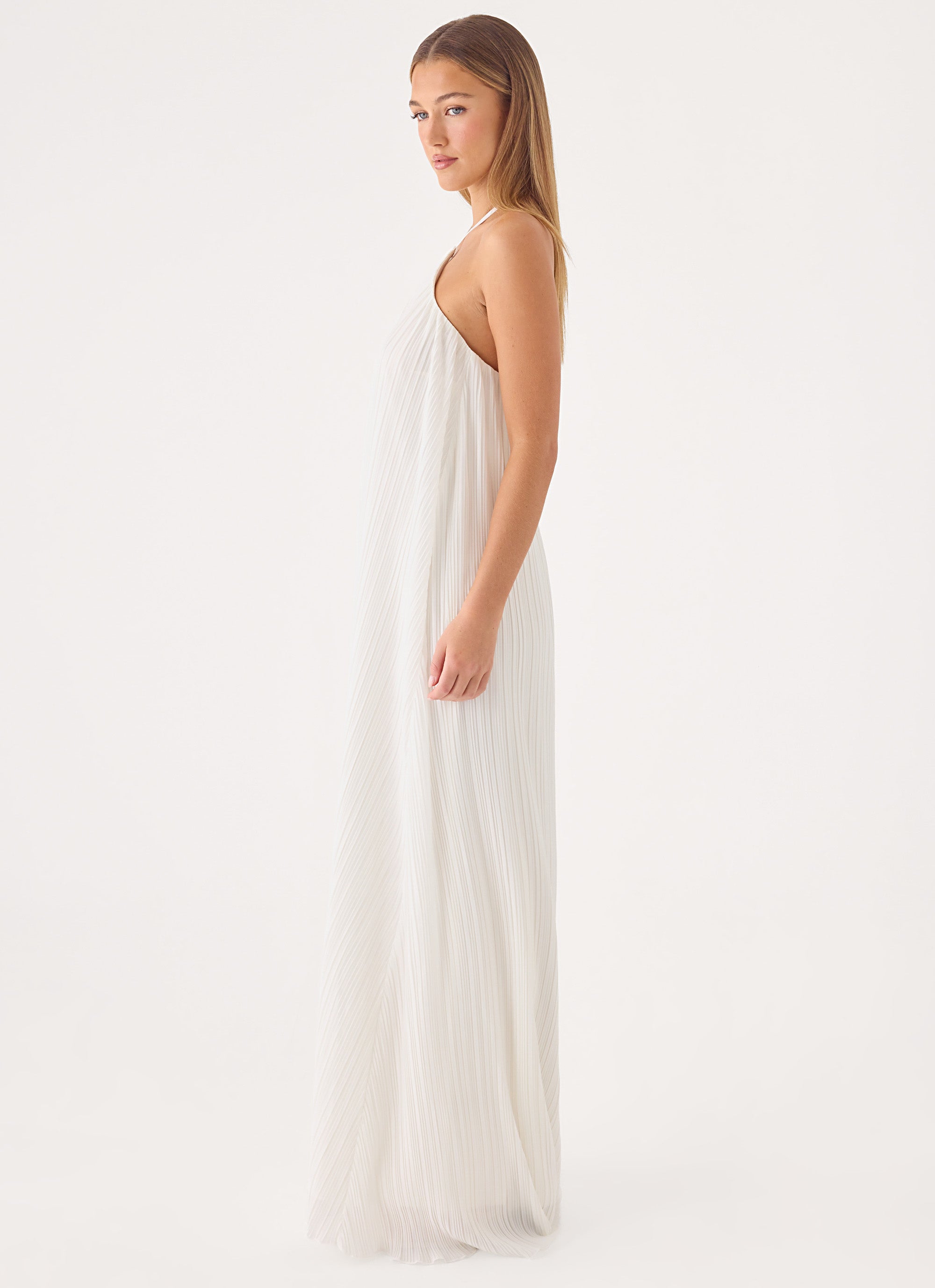 Danni Halter Maxi Dress - White