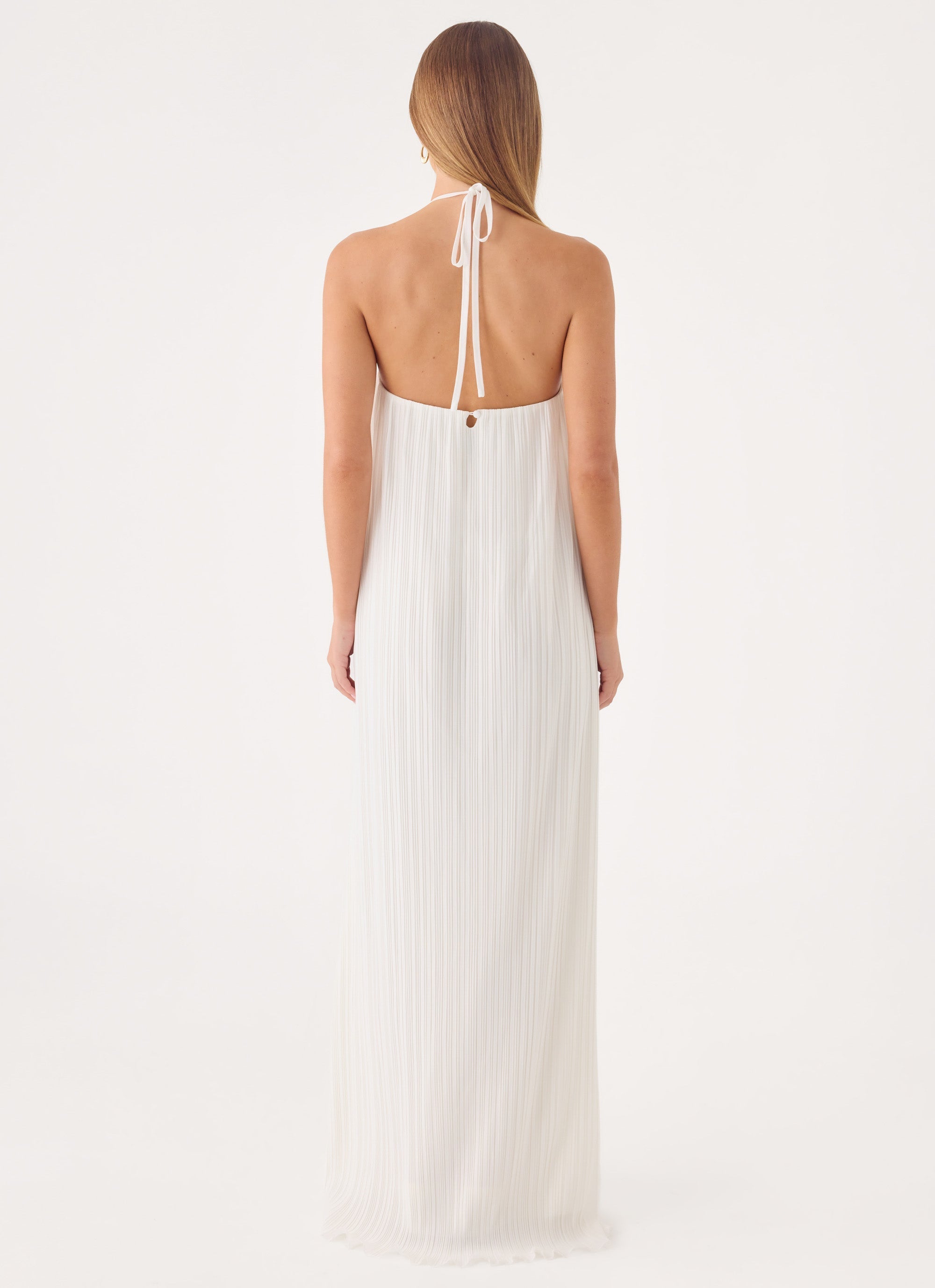 Danni Halter Maxi Dress - White