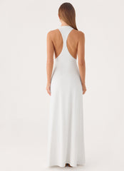 Elliah Cut Out Back Maxi Dress - White