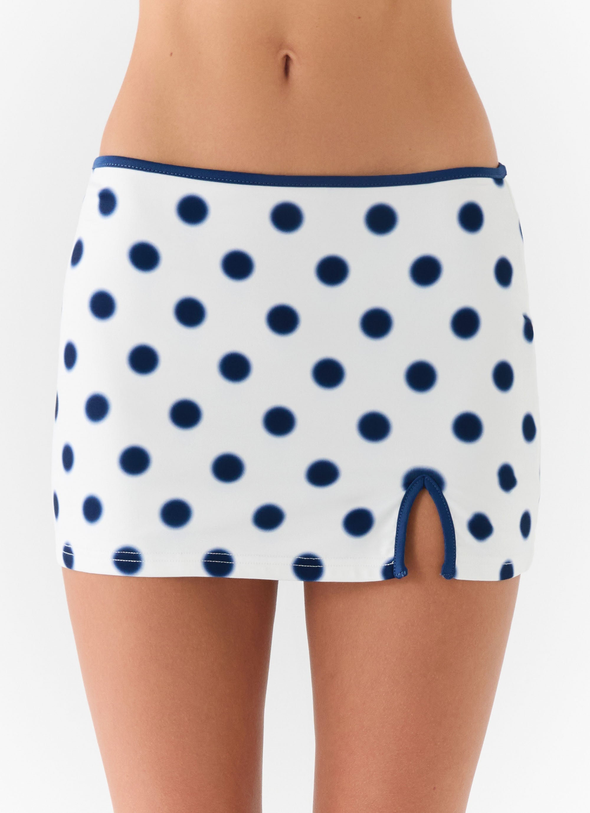 Elliot Mini Skirt - Porcelain Blue Polka Dot