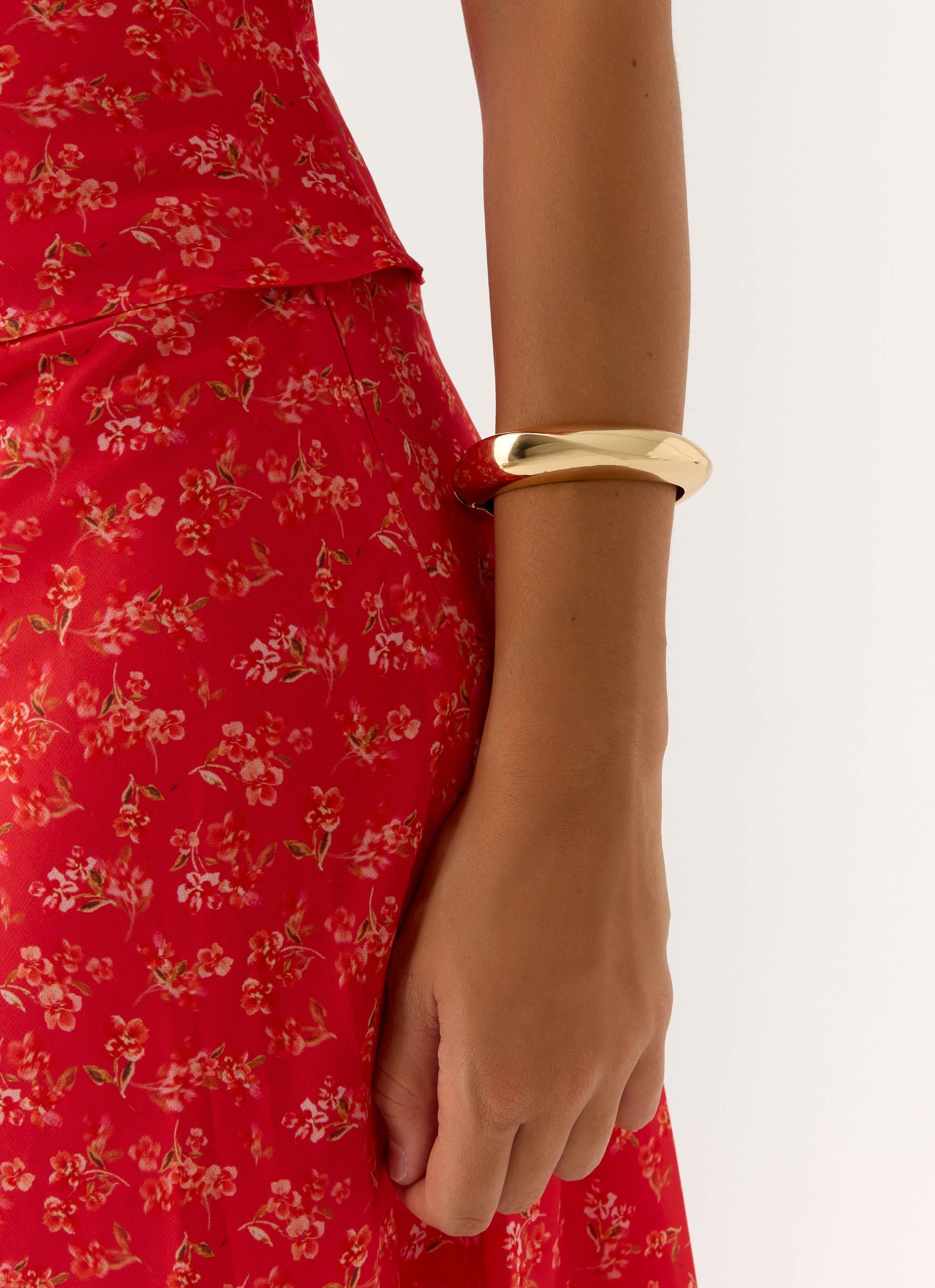 Faded Bloom Bangle - Gold