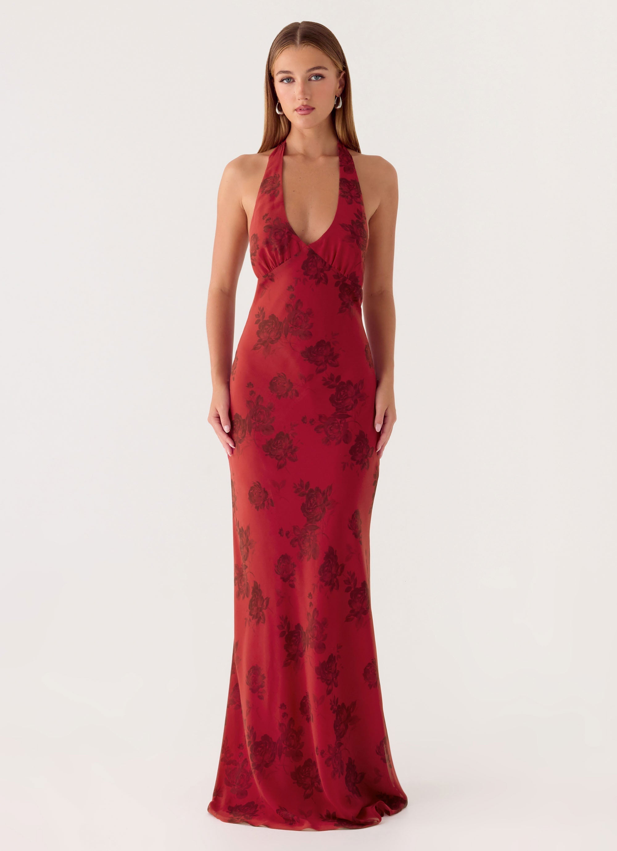 Freja Maxi Dress - Cherry Rose