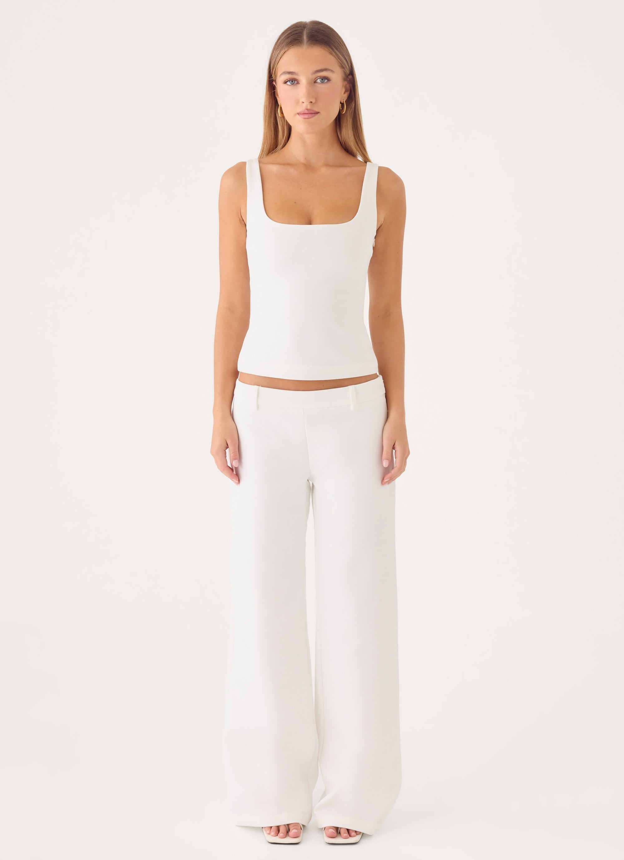 Hot As Ice Low Rise Pants - White