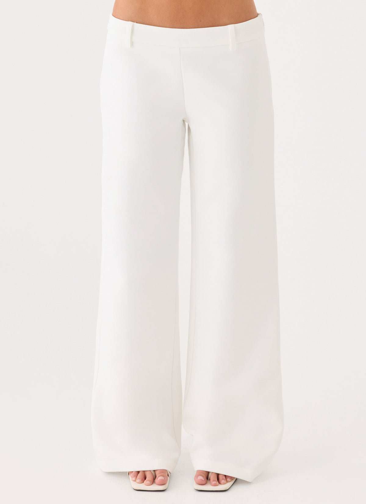 Hot As Ice Low Rise Pants - White