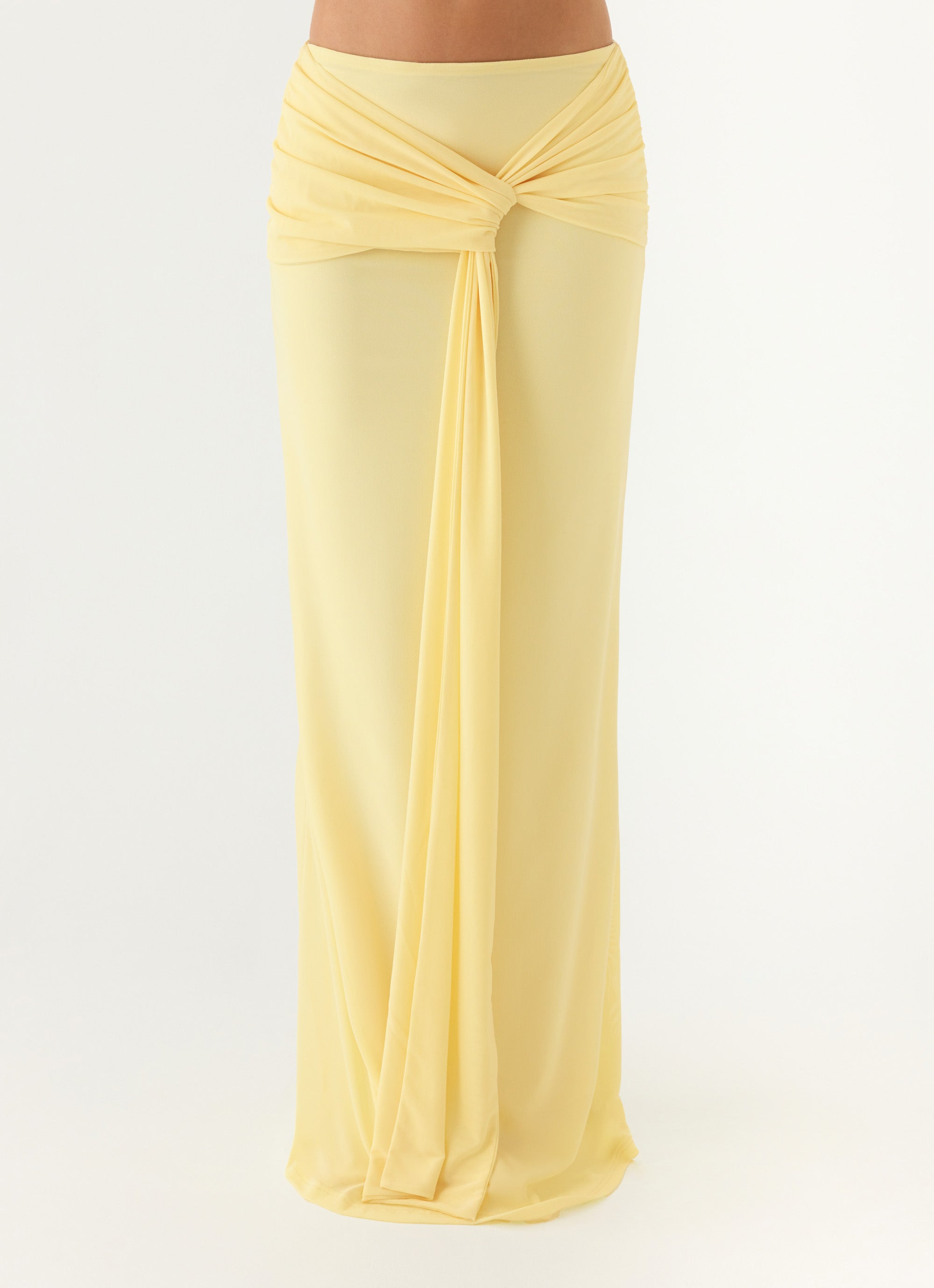 In Destiny Wrap Maxi Skirt - Yellow