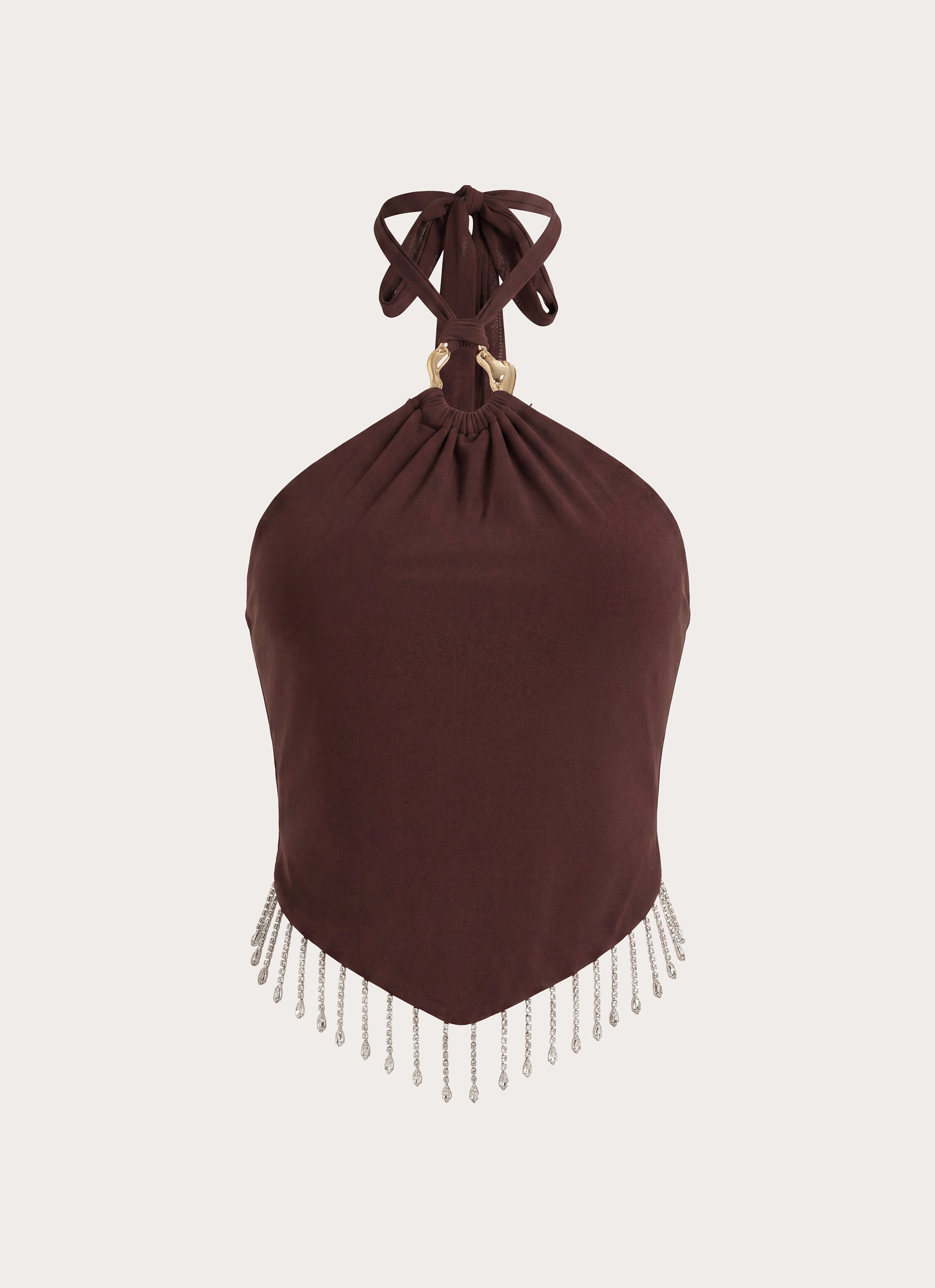 Joosal Beaded Top - Brown