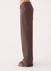 Karinta Straight Leg Denim Jeans - Chocolate