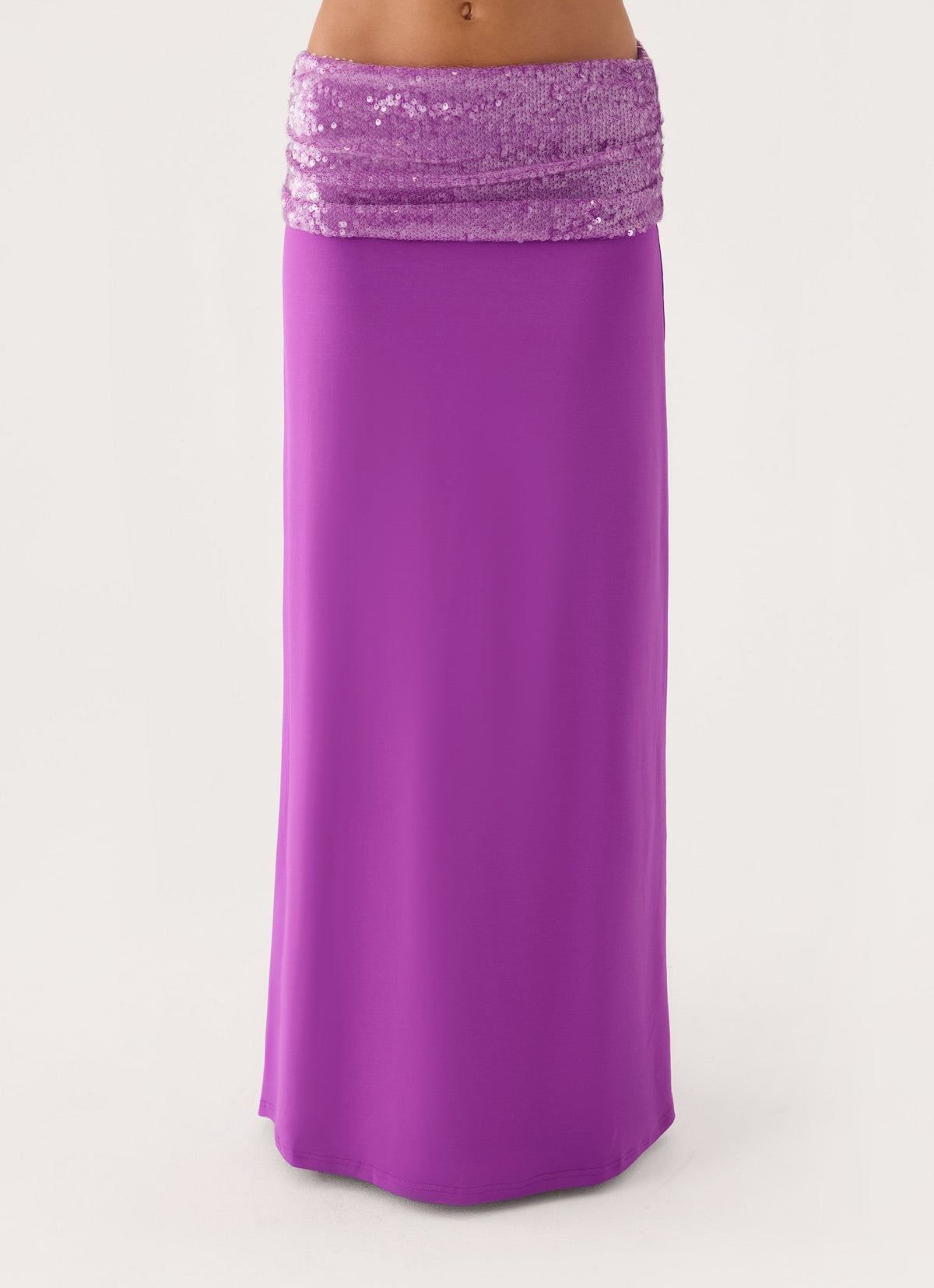 Marista Sequin Maxi Skirt - Purple