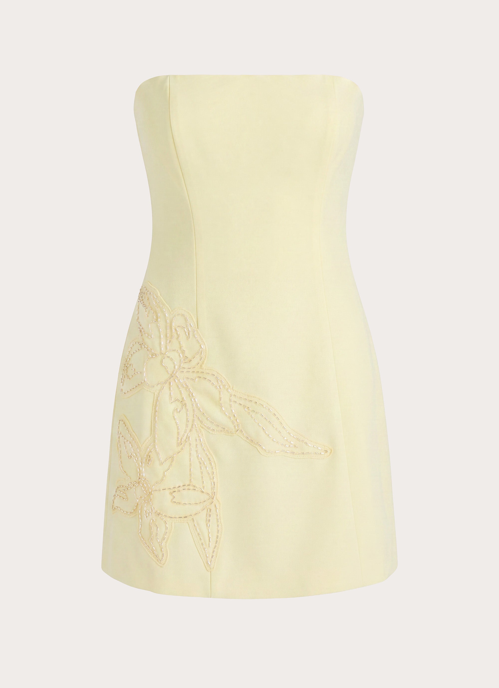 Marta Strapless Mini Dress - Yellow