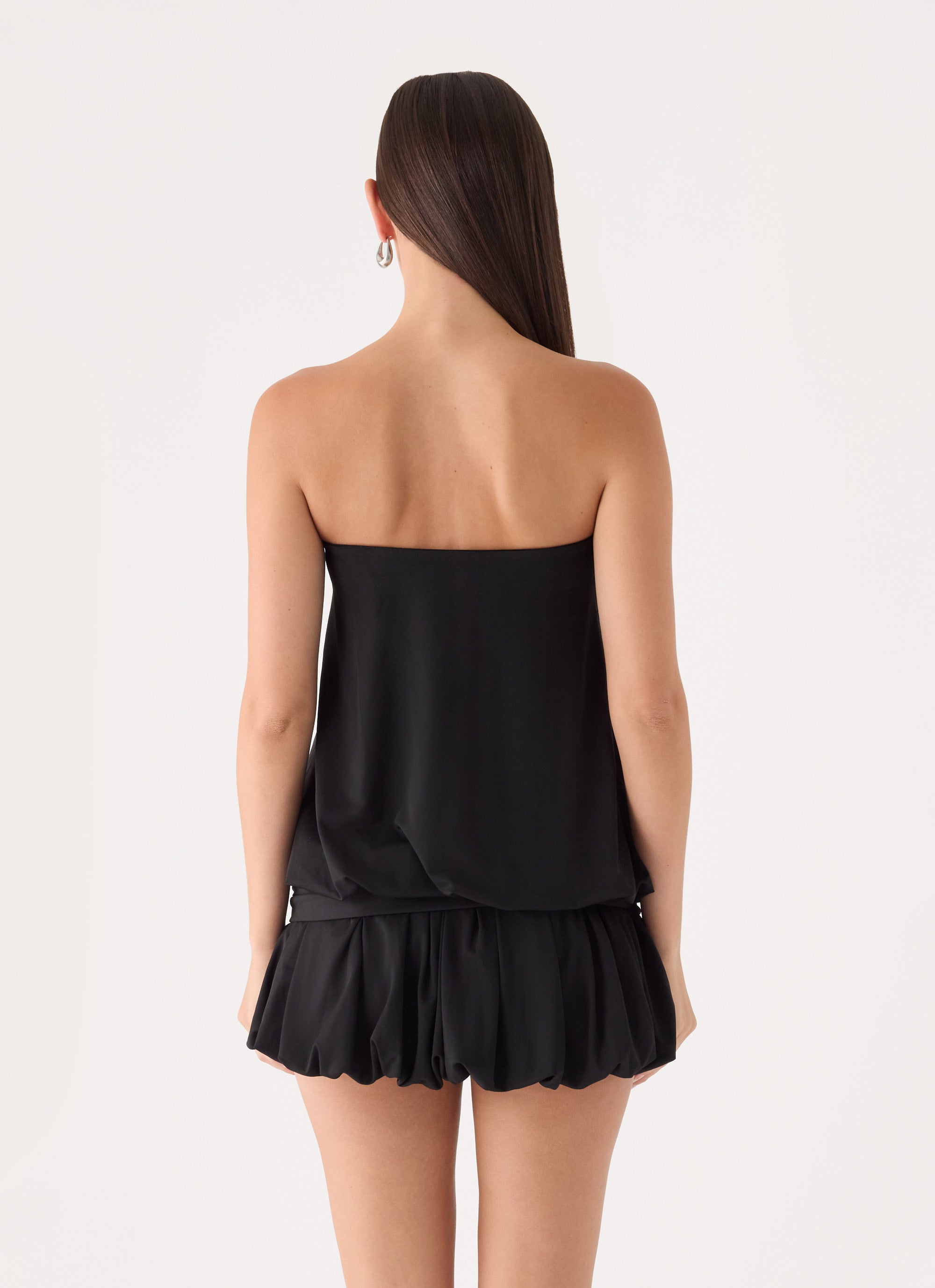 Mazie Strapless Mini Dress - Black