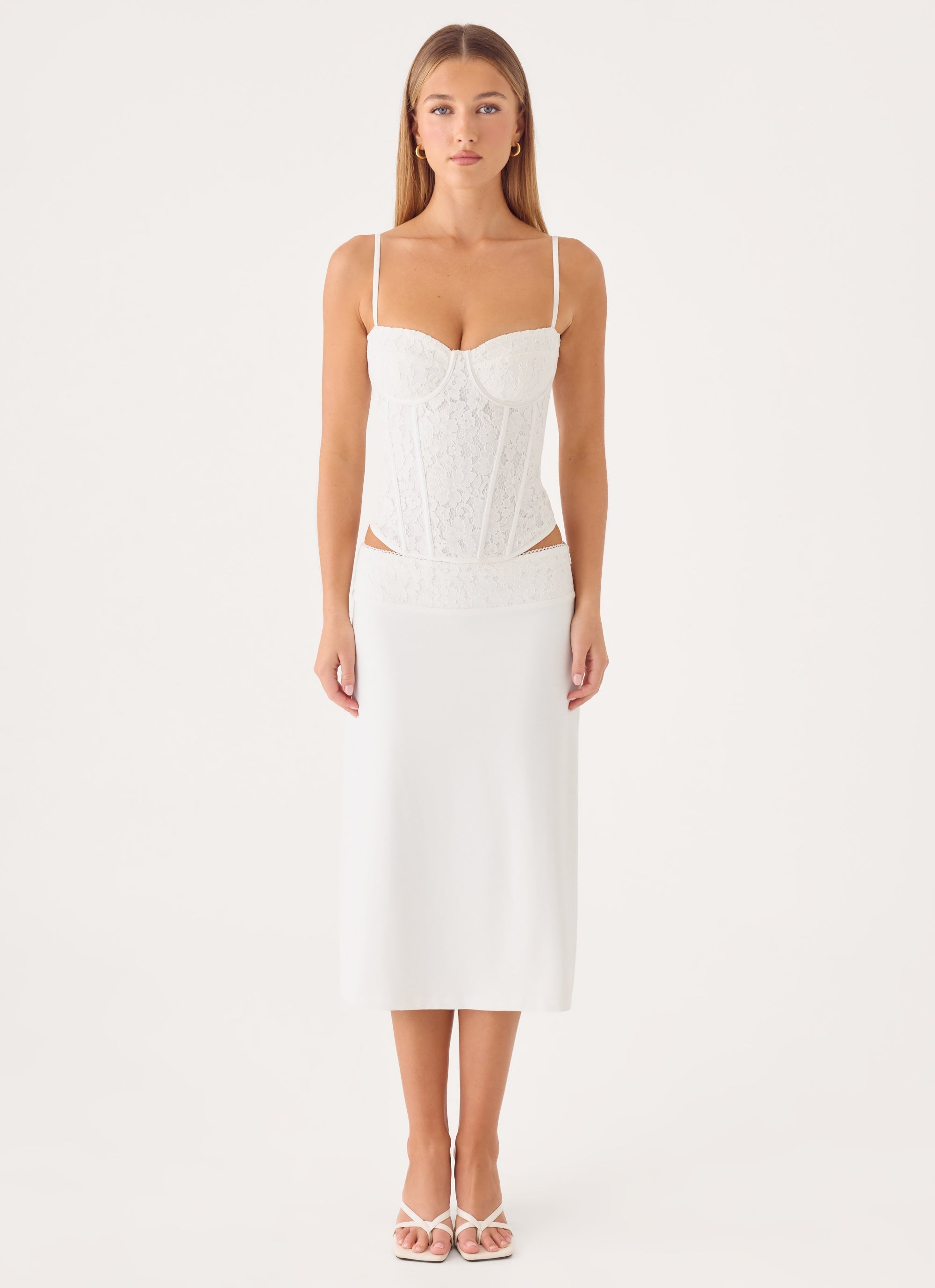 Moments Midi Skirt - White