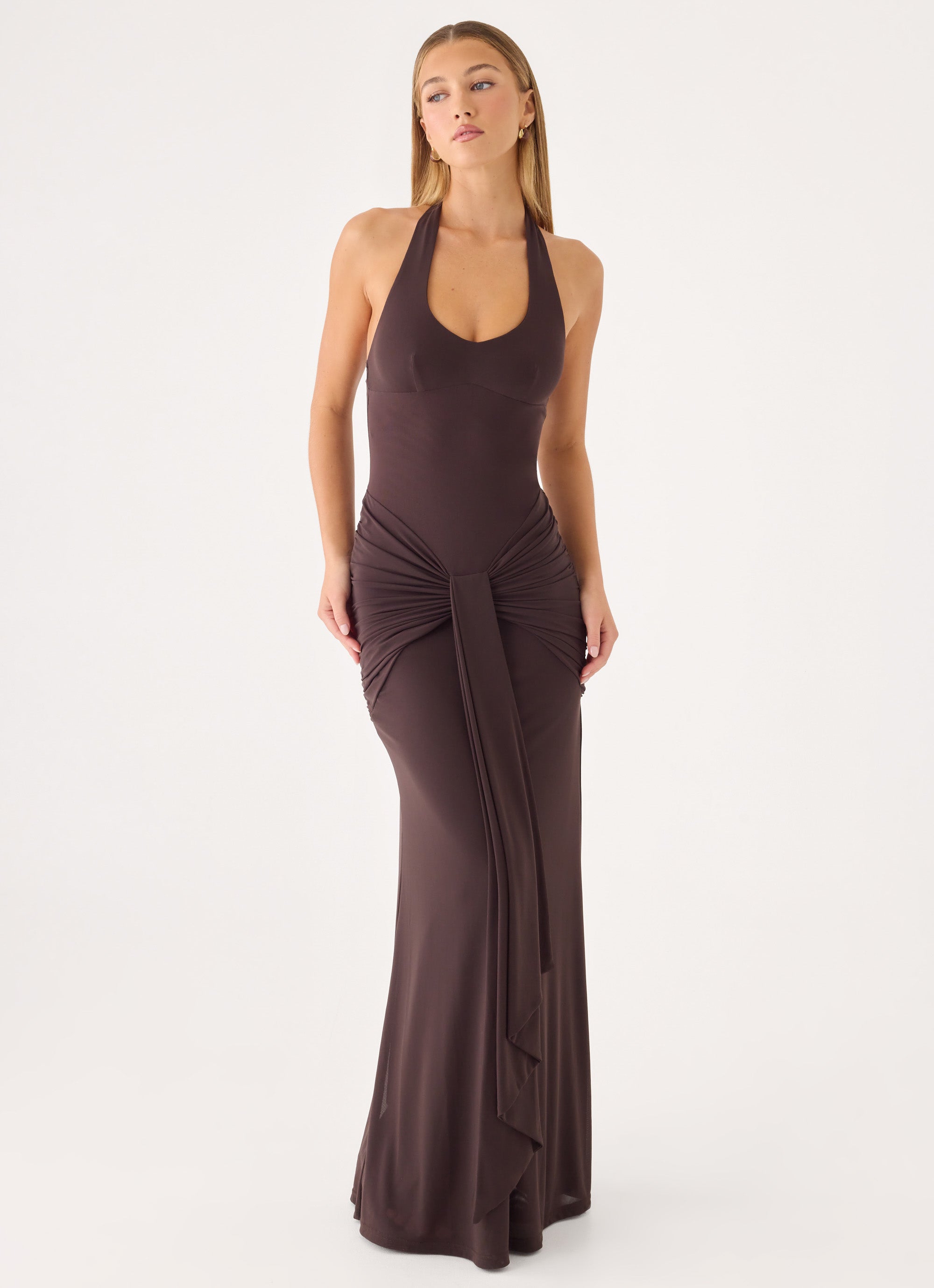 Myrhee Maxi Dress - Chocolate