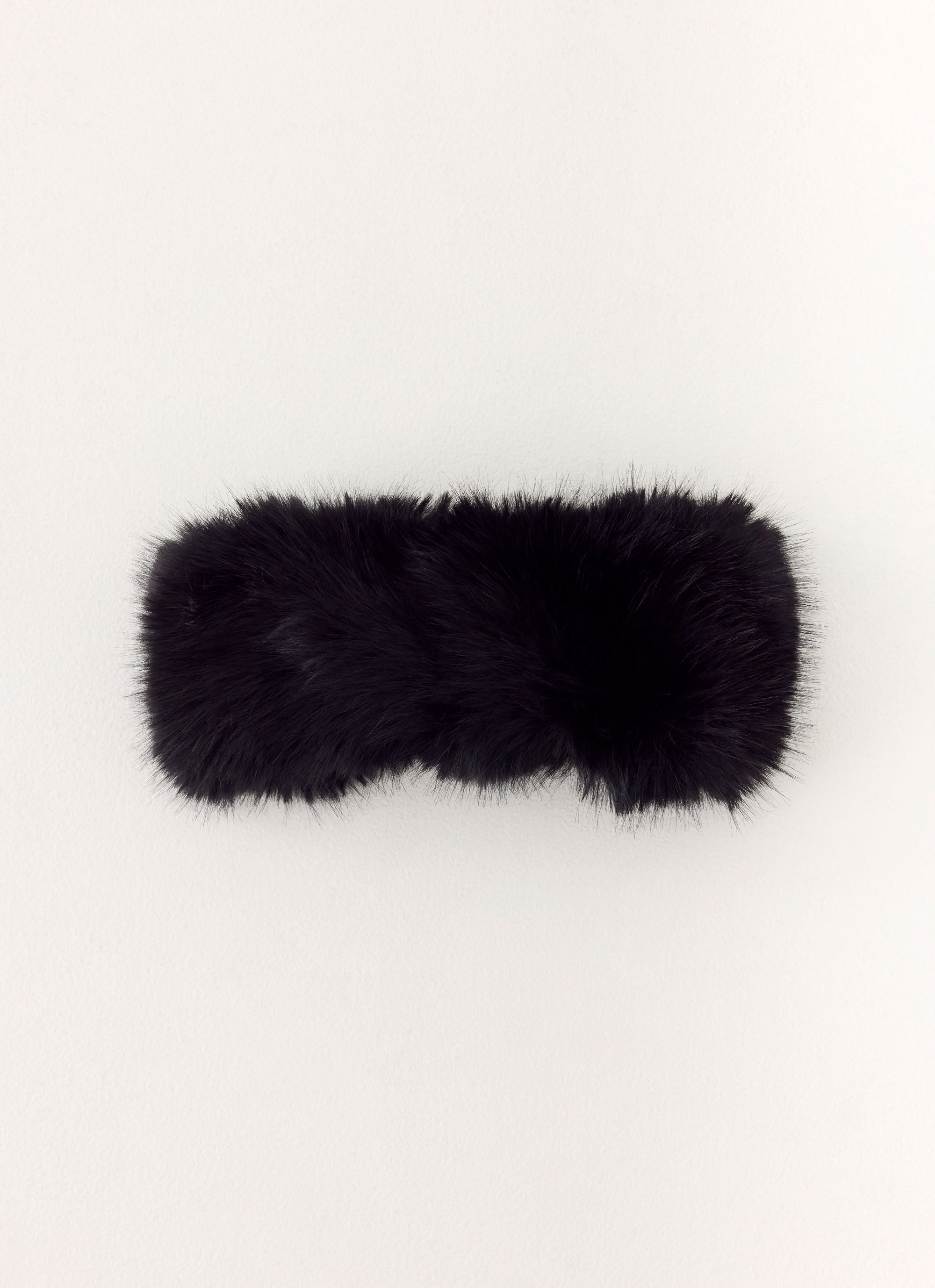 North Pole Faux Fur Headband - Black