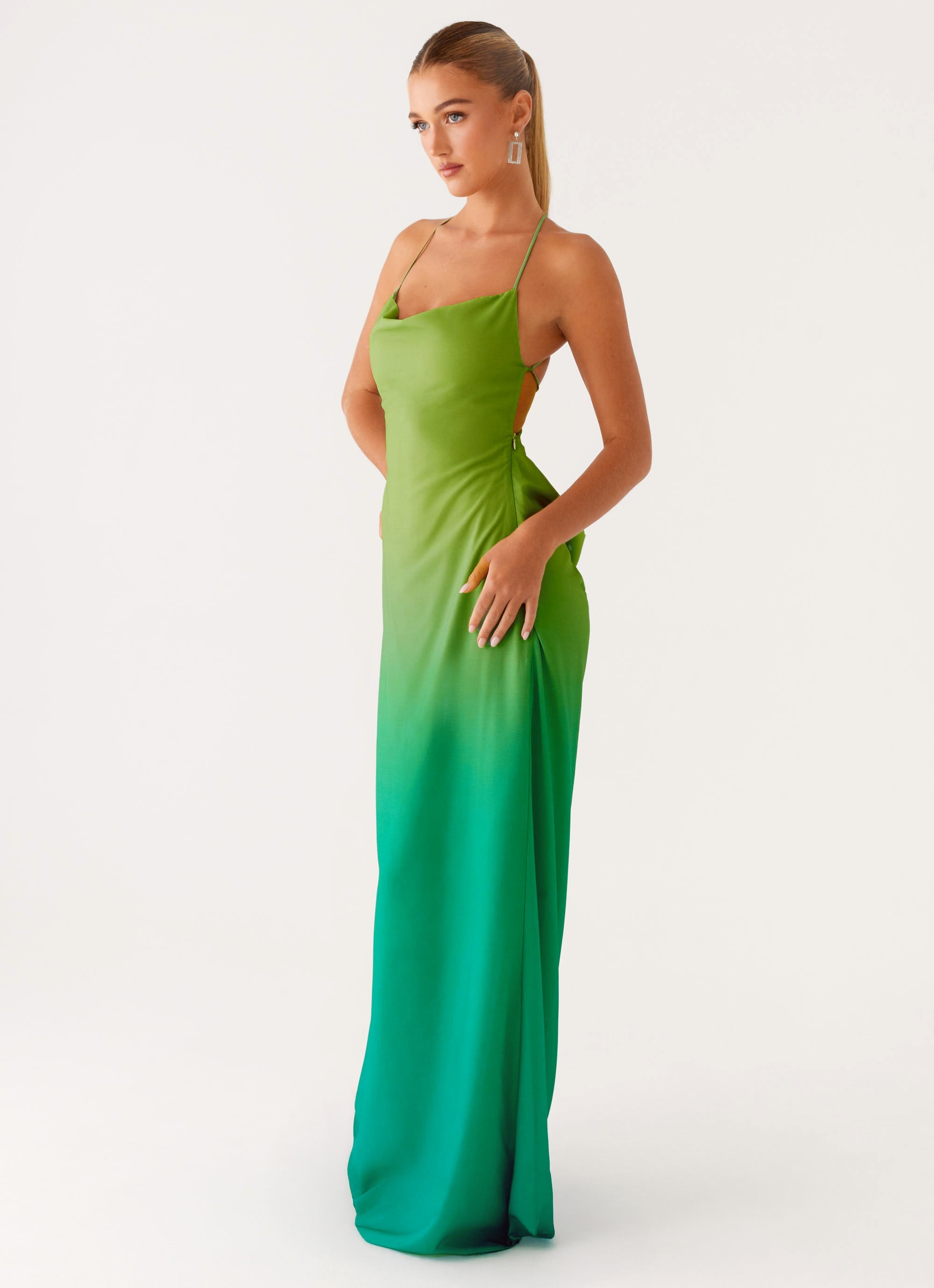 Opposites Attract Maxi Dress - Green Ombre