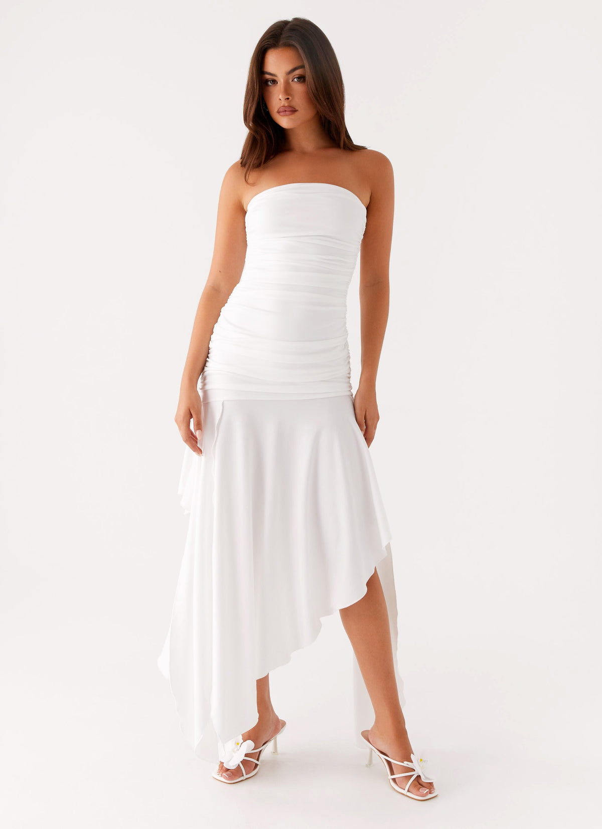 Ora Strapless Maxi Dress - White
