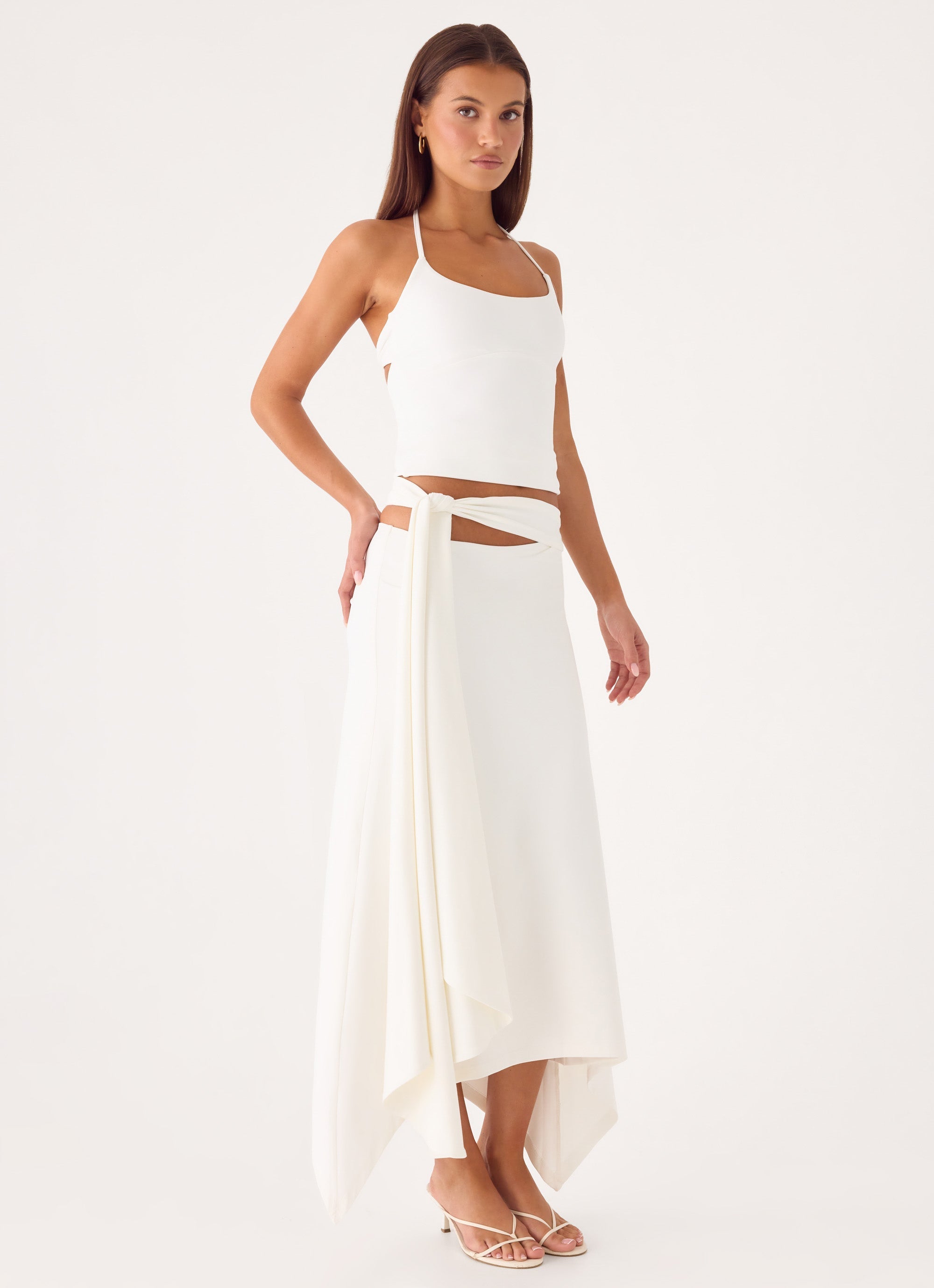 Overdrive Midi Skirt - White