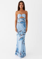 Tropicana Maxi Dress - Blue Floral