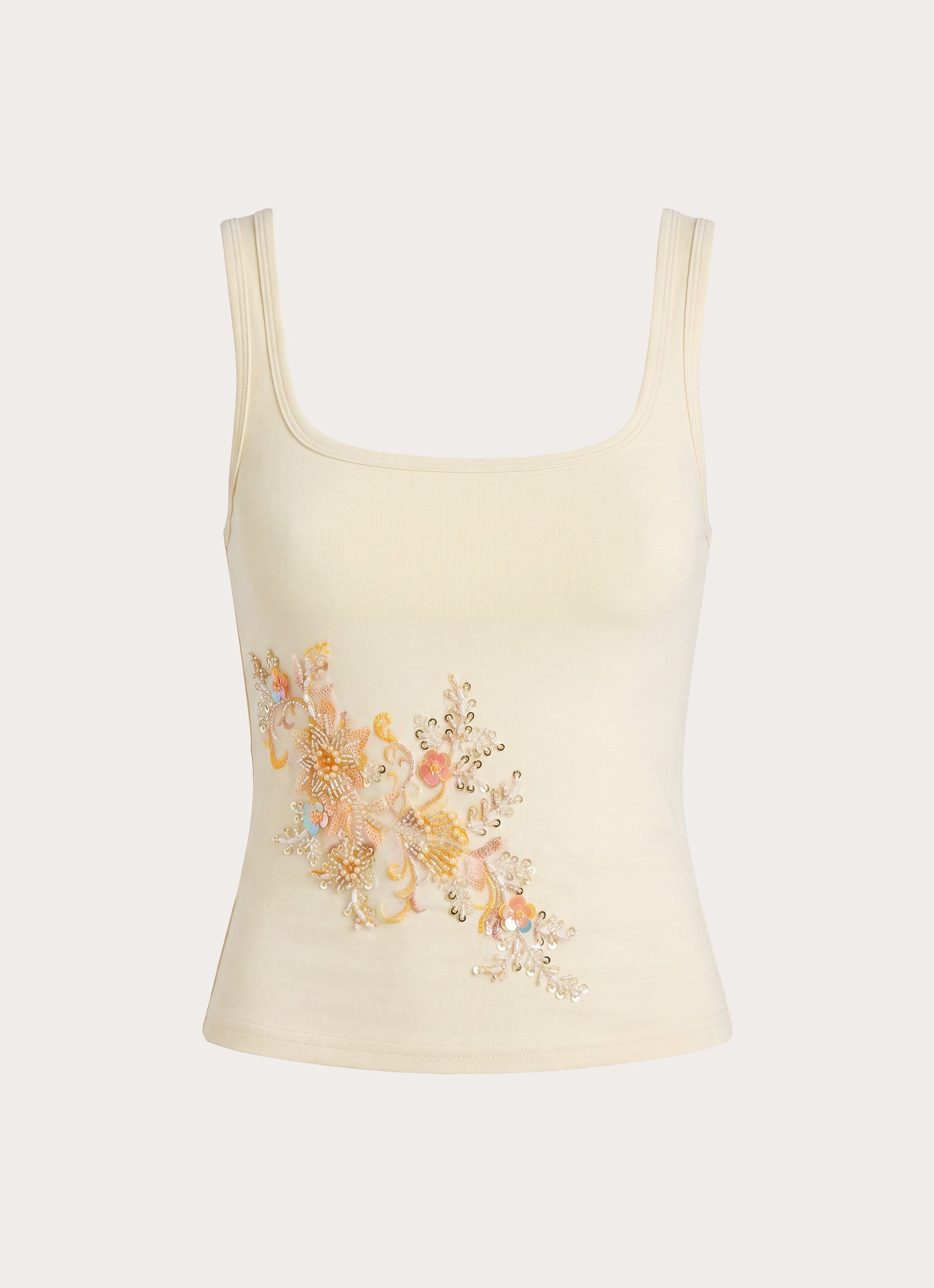 Rosamel Beaded Tank Top - Yellow