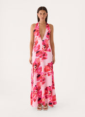 Rosey Cheeks Maxi Dress - Pink Floral