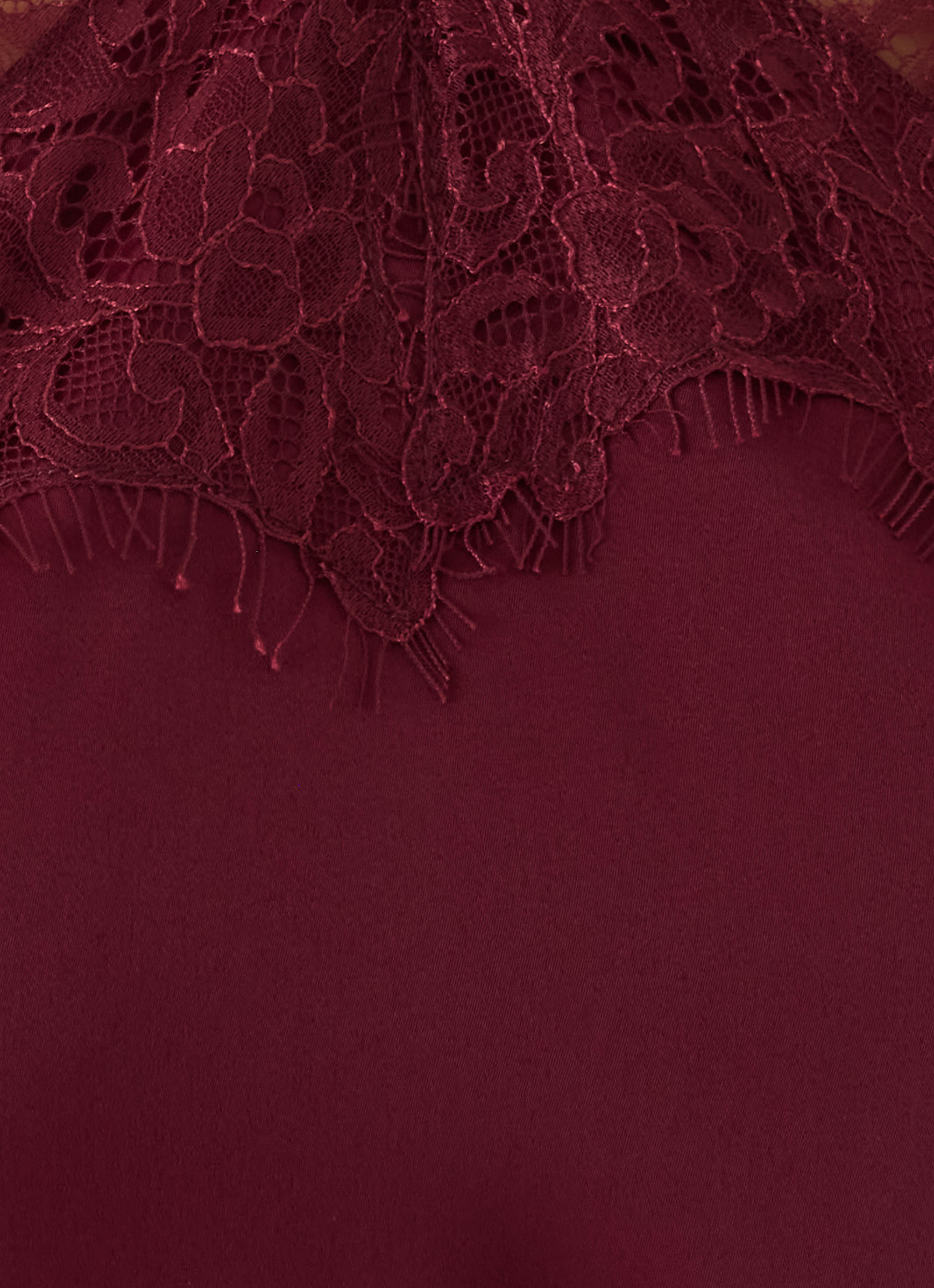 Samaria Halter Mini Dress - Burgundy
