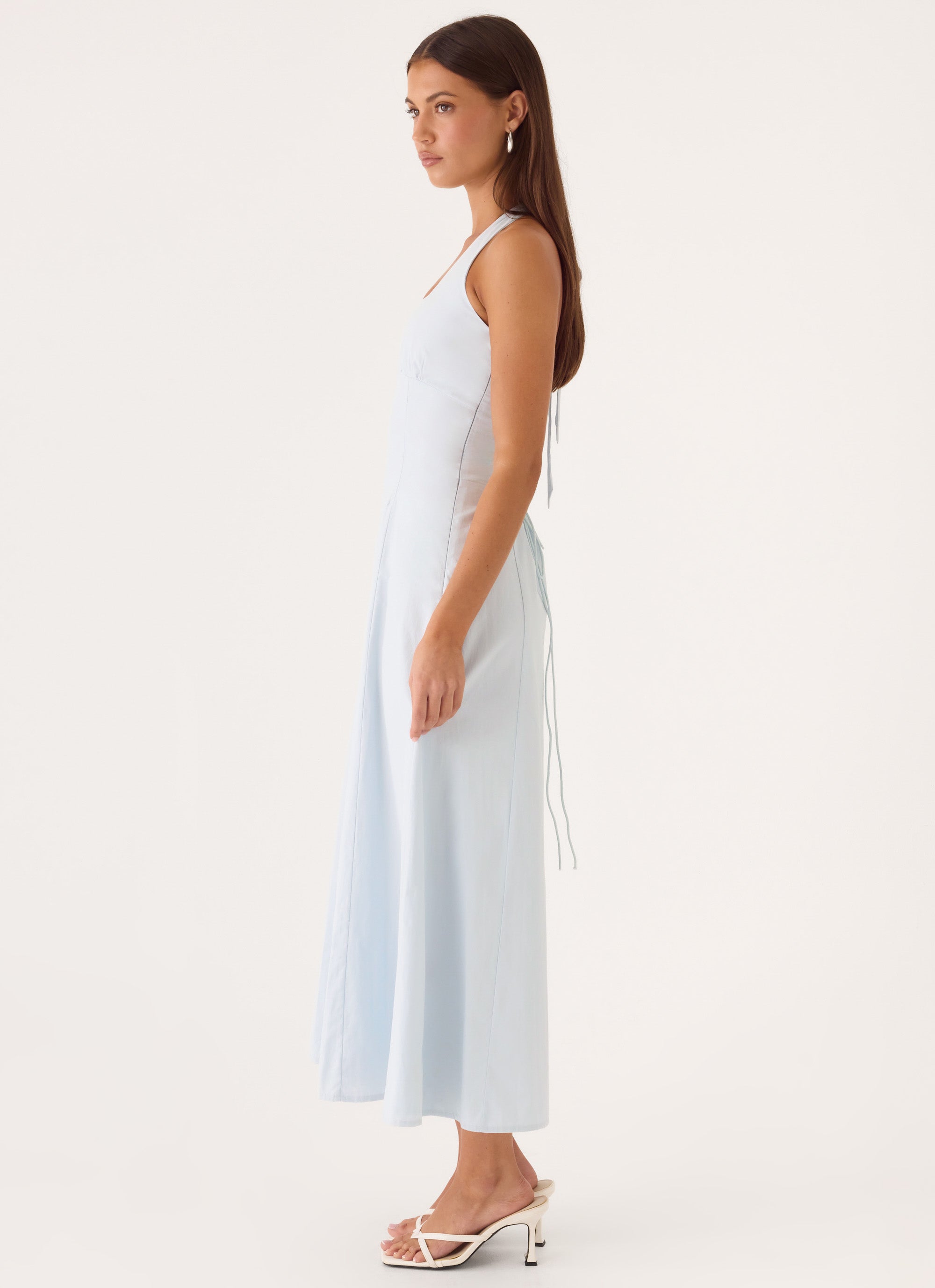 Sarrah Halter Midi Dress - Blue