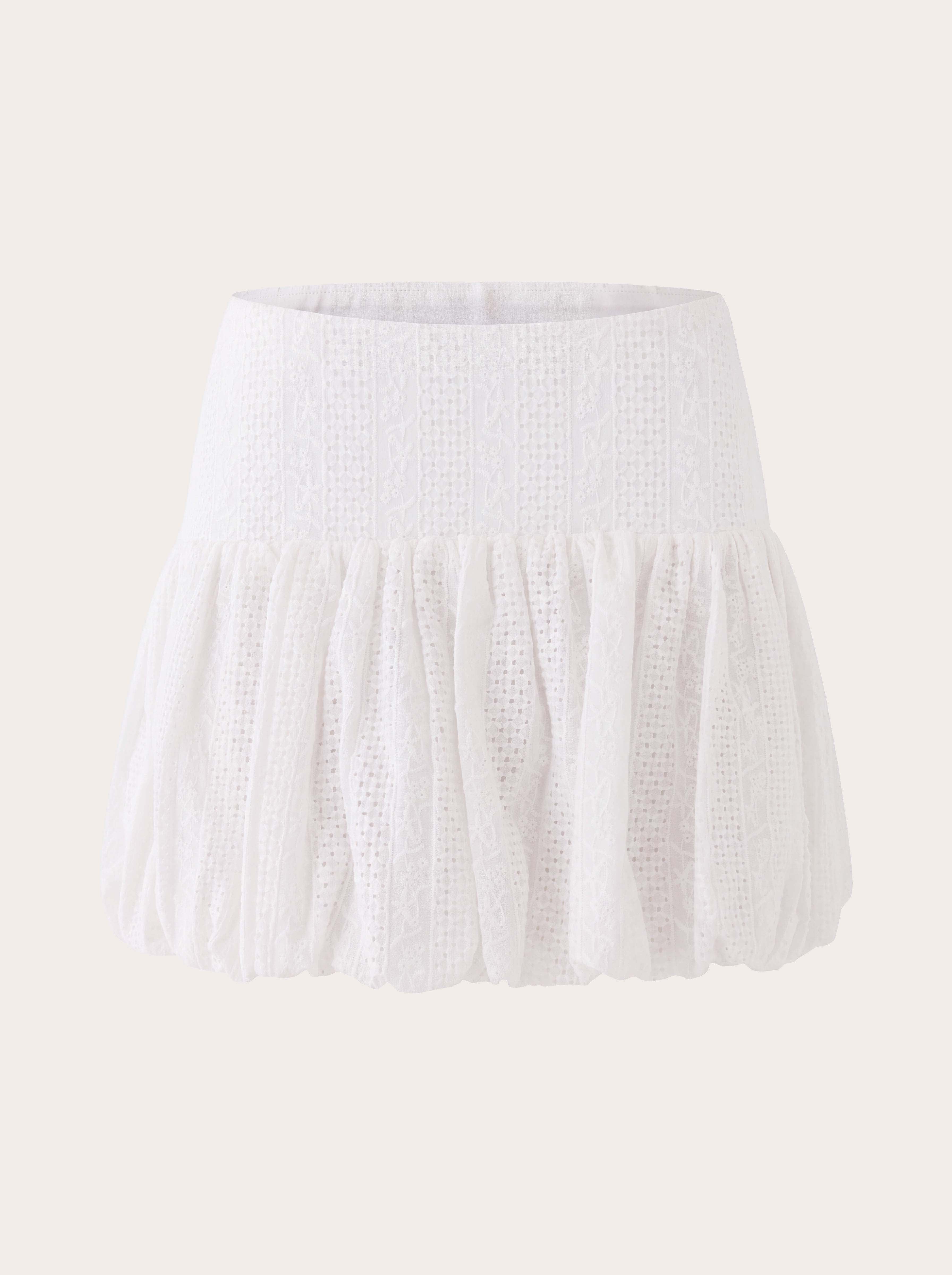 Soft Sky Mini Skirt - White