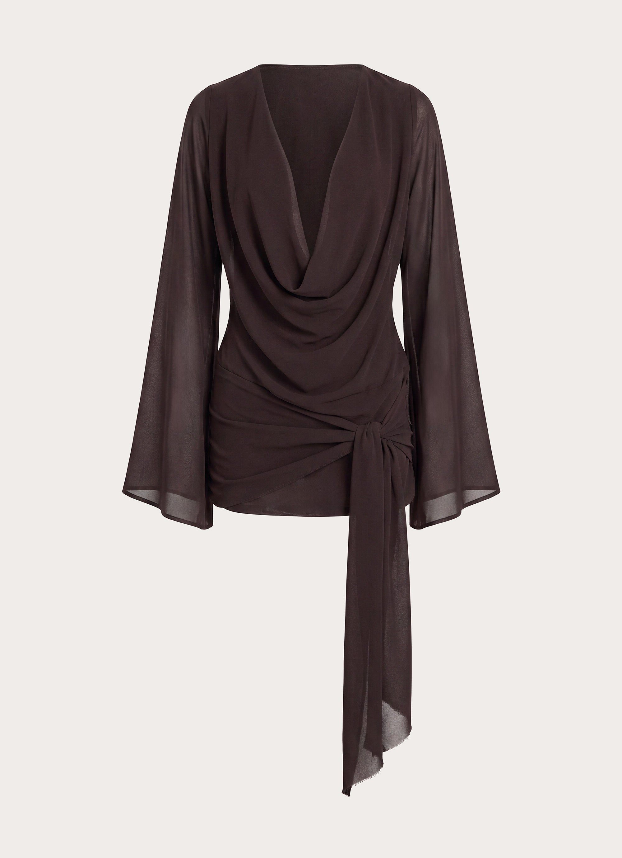 Sorrel Long Sleeve Mini Dress - Chocolate