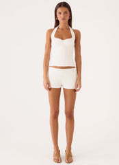 Swarov Low Rise Shorts - White