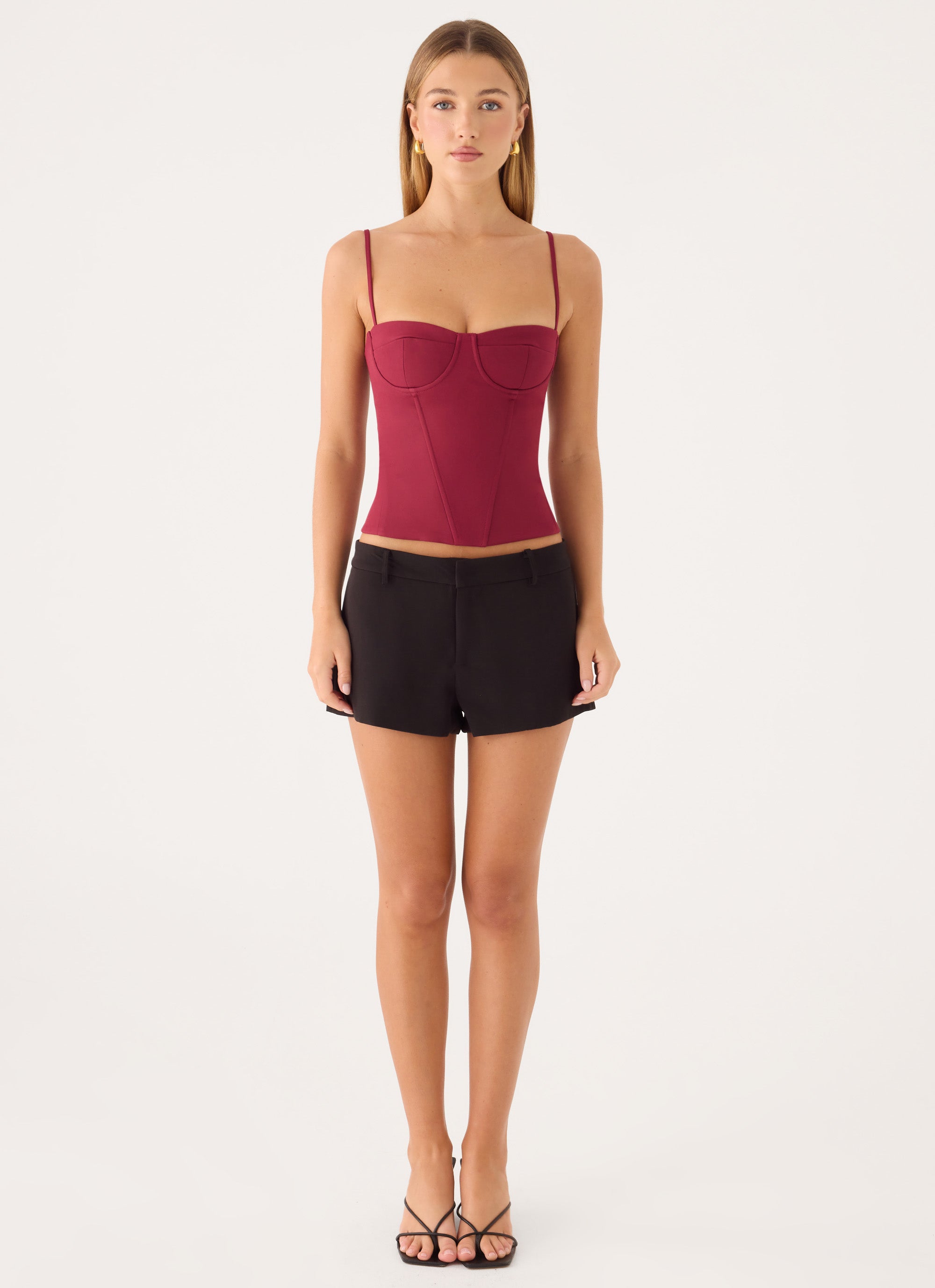 Tayana Corset Top - Merlot